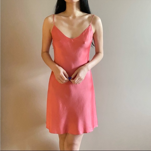 DANNIJO Dresses Dannijo Silk Mini Slip Dress Pink Coral S Poshmark
